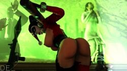 1girls 3d ass baseball_bat batman:_arkham_knight batman_(series) big_breasts breasts dc dc_comics de_void female female_focus harley_quinn harley_quinn_(arkham) harley_quinn_(arkham_knight) harley_quinn_(classic) looking_back nipples ripped_clothing rpg tagme torn_bodysuit torn_clothes