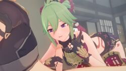 1boy 1girls 3d 3d_(artwork) aether_(genshin_impact) cock cock_grab dick dick_grab eye eyes_open female female/male genshin_impact grabbing grabbing_cock grabbing_dick grabbing_penis green_hair green_hair_female hand_on_cock hand_on_dick hand_on_penis hoyoverse koikatsu kuki_shinobu light light-skinned light-skinned_female light-skinned_male light_body light_skin light_skin_female light_skin_male light_skinned light_skinned_female light_skinned_male long_hair male male/female mask_removed mihoyo nyxxzeiss open_eyes penis penis_grab purple_eyes purple_eyes_female sex short_hair_female straight straight_sex