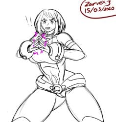 animated bouncing_breasts brain_drain brainwashing breasts drool femsub happy_trance hi_res kaa_eyes large_breasts mind_control monochrome my_hero_academia ochako_uraraka ochako_uraraka_(hero_outfit) slideshow uraraka_ochako uraraka_ochako_(hero_outfit) zarvex3