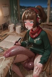 1dickgirl 1futa 1girls ahe_gao ai_generated black_eyes blush bottomless chair clenched_balls cum cum_everywhere cum_in_mug cum_on_desk cum_on_notepad cum_pool cum_shot detailed detailed_penis devaster dick dickgirl dickgirl_only excessive_cum female futa_only futa_orgasm futanari futanari_masturbation green_sweater hand_on_leg headphones holding_pen hot_cum huge_balls huge_cock huge_testicles hyper_penis indoors intersex lo-fi_beats_to_relax/study_to lofi_girl lofi_girl_(youtube) masturbation mug night orgasm orgasm_face penis ponytail pubic_hair rolling_eyes sagging_balls sitting solo solo_futa steam sweating teenage_girl testicles testicles_clench thick_cum tongue tongue_out veiny_balls veiny_penis window youtube