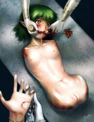 amputee anus bite_mark blood breasts broken_teeth fuck_nugget green_hair guro helpless mutilation navel nipples nubless_amputee nude pain pointy_ears pussy quadruple_amputee s_zenith_lee tear teeth teeth_removal torture uncensored
fuck_nugget