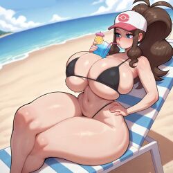 ai_generated ass ass_bigger_than_head ass_focus ass_jiggle ass_shake ass_shaking beach beach_chair big big_ass big_breasts big_butt big_lips bikini bikini_bottom bikini_top bottom_heavy bouncing_ass bouncing_butt breasts butt_jiggle butt_shake butt_shaking chilling curvy curvy_female curvy_figure drinking drinking_glass drinking_straw enormous_ass enormous_breasts fat_ass female female_focus female_only frog2015 glass glass_cup half-closed_eyes hilda_(pokemon) huge_ass huge_butt jiggling_ass jiggling_butt large_ass large_breasts large_butt lips looking_at_glass massive_ass massive_breasts massive_butt milf pokemon pokemon_bw ponytail thick_ass thick_butt thick_thighs vibes vibing voluptuous voluptuous_female wide_hips