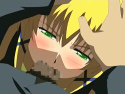 angelica_rothschild animated blonde_hair blush censored deepthroat elf ernest_fortunato fellatio female forced green_eyes hand_on_head himekishi_angelica irrumatio long_hair male_pubic_hair oral penis pointy_ears pov pubic_hair