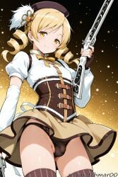 tomoe mami from puella magi madoka magica by tehmar