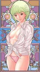 amano_ai breasts nipples open_clothes open_shirt shirt short_hair small_breasts video_girl_ai