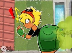 1girls anthro anthrofied ass bending_over bent_over breasts fart fart_fetish female flora_fauna giantess nelsomk plant plant_girl plant_humanoid plantie plants_vs_zombies popcap_games pussy pvz solar_flare_(peargor) solar_flare_(pvz) sunflower_(pvz) tiny tomboy