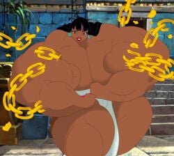 bloodluxt chains chel_(the_road_to_el_dorado) deviantart dreamworks extreme_muscles female muscular muscular_female the_road_to_el_dorado