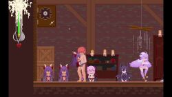 1boy 1boy1girl 1girls 2d 2d_(artwork) after_sex black_hair brick_wall castle_of_temptation chains cloak closet crate cum cum_drip cum_in_pussy cum_inside cum_on_floor death_by_snoo_snoo demon demon_girl demon_horns demon_tail demon_wings draining english english_text forced forced_orgasm forced_sex goat_demon goat_girl goat_horns goat_tail health_bar kicking lavender_hair lesser_succubus longer_than_30_seconds longer_than_one_minute milking mocking pink_eyes pink_hair pixel_animation pixel_art pleasure_face poring purple_eyes purple_hair red_eyes red_hair sex sex_toy sexdoll sister_succubus smug smug_face struggling succubus succubus_costume succubus_horns succubus_tail succubus_wings tagme text text_bubble trying_not_to_cum trying_to_escape video video_games yellow_eyes