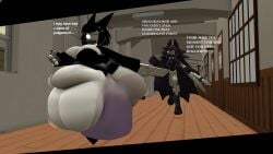 chasing fat fat_ass fat_belly fat_butt fat_female fat_fetish fat_thighs fundamental_paper_education inflation miss_bloomie_(fundamental_paper_education) miss_circle_(fundamental_paper_education) oreo sparkbugthepyro