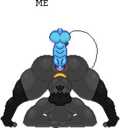 accessory anal anal_sex animated anthro anus ass ass_up ball_ring balls big_penis bodily_fluids cage clothing cum cum_in_ass cum_inside demon digital_media_(artwork) dripping erection fur genital_fluids genitals humanoid jack-o'_pose leaking_precum male male/male male_penetrating mammal nude penetration penile penile_penetration penis pilosan pixel_(artwork) pixel_animation pose precum sex sloth solo spade_tail tail text thunkytank transparent_background xenarthran