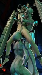 alien alien_abduction bondage bottom_view breast_milking breasts cunnilingus electrodes electrostimulation female machine male milking_machine ralic_turman reverse_forced_oral small_breasts