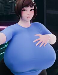 1girls 3d 3d_(artwork) ass biting_lip blizzard_entertainment breasts brown_eyes cybrokrimson female female_focus female_only glasses hand_on_breast hips hyper hyper_breasts large_ass large_breasts mei_(overwatch) mei_ling_zhou nipple_bulge overwatch scrag_boy_(model) scrag_mei sole_female solo solo_female thick_thighs thighs wide_hips