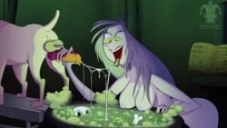 1animal 1girls 2017 animal_genitalia anus balls big_breasts blargsnarf bone book breasts canine canine_penis cauldron cum dated disney disney_villains female female_focus gilf green_eyes knot long_hair madam_mim male mature_female milf naked nipples nude nude_female open_mouth oral patreon_username penis precum purple_hair skull smile smiling testicles the_sword_in_the_stone tongue tongue_out witch zoophilia