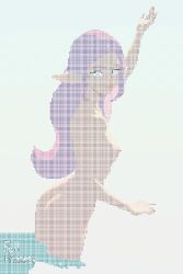 blue_eyes elf ibispaint long_hair one_person purple_hair small_breasts