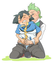 2boys cilan_(pokemon) gay handjob human human_only male male/male male_only mei_(mochimon) pokemon pokemon_bw satoshi_(pokemon) tagme underwear yaoi