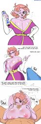 1girls alternate_breast_size big_breasts breasts chronoa completely_nude cum_in_mouth dragon_ball dragon_ball_xenoverse embo fellatio female huge_breasts male oral paizuri penis shounen_jump sucked_dry sucking_out_cum sucking_penis titjob unseen_male_face