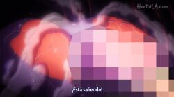 1girls 1male animated big_penis censored cum cum_in_mouth cum_inside ejaculation female female_focus femdom hentai huge_penis large_penis male mosaic_censoring nurse nurse_cap sakusei_byoutou_the_animation spanish_text tachibana-chan text