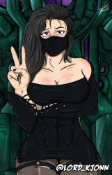 1girls big_breasts female female_only latina lord_kjonn mask nimu nimu_(irl) purple_eyes real_person slavegirl sofía_magaly_santillán_(nimu) solo thighs twitch virtual_youtuber youtube youtube_hispanic youtuber