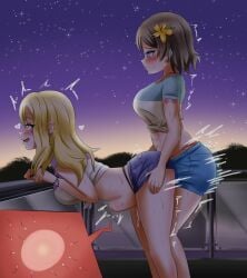 1futa 1girls 2020s 2022 ahe_gao anime bent_over blonde_hair blue_bottomwear blue_eyes blush brown_hair cum cum_in_pussy cum_inside danzfloor denim_shorts duo dusk ear_piercing ear_piercings egg_cell female floating_hearts flower flower_in_hair from_behind futa_on_female futanari impregnation jean_shorts jorts light-skinned_female light-skinned_futanari light_skin long_hair love_live! love_live!_sunshine!! manga ohara_mari open_mouth outdoors ovum panties panty_straps penetration pink_underwear sex shiny_skin short_hair shorts side_view sperm sperm_cells spread_legs standing standing_sex stars stomach_bulge sweat sweating sweaty sweaty_legs sweaty_tomboy t-shirt tattoo tattooed_arm tears teenage_futa teenage_girl teenagers thrusting tomboys two_tone_topwear two_tone_topwear_(blueandwhite) two_tone_topwear_(purpleandwhite) vaginal_penetration watanabe_you white_shirt womb x-ray