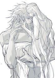 1boy 1girls algae_www ass_cleavage big_ass butt_crack canon_couple carrying carrying_partner elden_ring female fromsoftware godfrey_first_elden_lord groping male milf queen_marika_the_eternal size_difference sketch