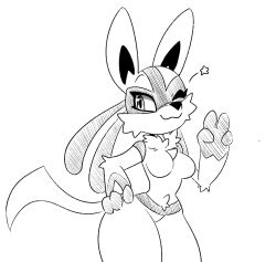 big_breasts breasts female jinx_doodle lucario pokemon pokemon_(species) tagme