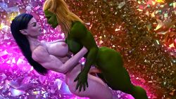 1futa 2022 2girls 3d dutch_angel dutch_angle elf elf_ears elf_futanari female futa_on_female futanari green_body green_skin large_breasts long_hair multiple_girls muscular muscular_female muscular_futanari nose_ring nude nude_female nude_futanari orange_hair orc orc_female pointy_ears roiddolls slushe_(website) standing