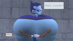 3d 3d_(artwork) anal anal_vore bluethebot coco_bandicoot crash_(series) crash_bandicoot_(series) giant_ass huge_ass huge_breasts massive_ass nina_cortex talking text_bubble unwilling_prey vore vore_sex