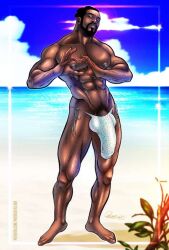 abs beach biceps big_balls big_penis bodybuilder class_comics dark-skinned_male dark_skin gay giant_cock hanging_penis huge_balls huge_bulge huge_cock isaiah_shade male male_focus male_only melanin muscle muscles muscular muscular_arms muscular_ass muscular_back muscular_legs muscular_male muscular_thighs nipples patrick_fillion pecs solo solo_male swimsuit swimwear veins veiny_penis