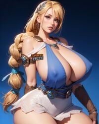 1girls ai_generated big_breasts bimbo blonde_hair breasts dat_ass dumptruck_ass female_only hourglass_figure huge_breasts kw0337 large_breasts solo solo_female sophitia_alexandra soul_calibur thick_thighs venus_body voluptuous voluptuous_female white_female wide_hips