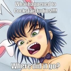 bunny_girl cockstar_studios female gorillaz human meme noodle_(gorillaz) pale_skin serious