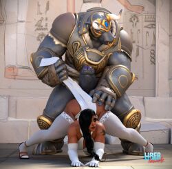 erection huge_cock imminent_sex liber_lewdz minotaur overwatch penis pharah religion worship