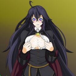 breasts cum cum_on_breasts dronya indioweeaboo labyrinth_of_refrain large_breasts nippon_ichi_software open_clothes