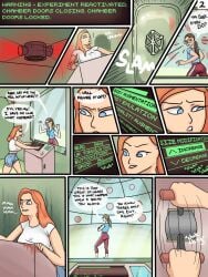 2girls comic english_text expansion female female_only human multiple_girls sweatpants tagme text villaru