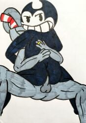 2boys ass bendy bendy_and_the_ink_machine crossover cuphead cuphead_(game) drawn gay male male/male male_only non-human non-human_only sex tagme toony yaoi