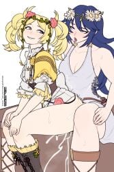 1futa 1girls ahe_gao alternate_costume alternate_version_available ambiguous_penetration aunt aunt_and_niece big_breasts blonde_hair bottomless breasts clothed clothing cowgirl_position cum cum_inside duo ejaculation female fire_emblem fire_emblem_awakening fire_emblem_heroes futa_on_female futanari human implied_futanari implied_penetration implied_sex incest light-skinned_female light-skinned_futanari light_skin lissa_(fire_emblem) lissa_(valentine)_(fire_emblem) long_hair lucina_(fire_emblem) lucina_(valentine)_(fire_emblem) niece nintendo official_alternate_costume orgasm partially_clothed redvenus reverse_cowgirl_position rolling_eyes short_hair sitting sitting_on_penis sitting_on_person source_request stealth_sex tongue tongue_out twintails