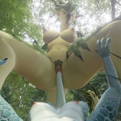 2girls 3d 3d_(artwork) anthro ass bodily_fluids breasts capcom crossover day digital_media_(artwork) dominant dominant_female dragon drooling duo eye_contact female female/female female_only female_pov first_person_view flying_wyvern forest forest_background furromantic genital_fluids hand_on_leg hand_on_thigh hands_on_legs larger_female light lizardman_(warhammer_fantasy) looking_at_another looking_at_viewer monster_hunter nature nature_background nude nude_anthro nude_female penetration plant pussy_juice rath_wyvern rathian rathian_(furromantic) saliva scalie sex size_difference skink_(warhammer_fantasy) smaller_female sunlight tail tail_curl tail_fetish tail_penetrating tail_play tail_sex tayanna_(furromantic) tree vaginal_penetration void_dragon216 warhammer_(franchise) warhammer_fantasy yuri