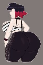 1girls ass big_ass big_breasts bottom_heavy breasts bubble_butt clothing dat_ass dumptruck_ass fat_ass female female_only freckles goth goth_girl huge_ass large_ass light-skinned_female light_skin original rear_view ruby_(zrfurious) solo thick_ass thick_thighs wide_hips zrfurious