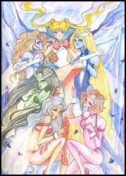 1girls 6girls bishoujo_senshi_sailor_moon blue_skin boots bra brainwashing breasts clothing dark-elfa dark_kingdom dd_girls female gloves green_skin high_heel_boots high_heels hypnosis large_breasts monster_of_the_day panties pink_skin pre-transformation purple_skin red_skin sailor_moon sailor_senshi skirt traditional_media transformation usagi_tsukino villainess wings youma