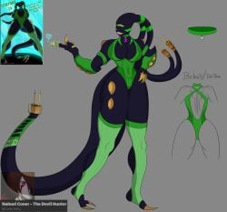 1girls alien alien_girl alien_humanoid ben_10 ben_10_omniverse big_breasts chaquetrix conductoid electricity feedback green_eyes huge_breasts large_breasts nahuelconer reference_image tail