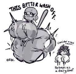 2girls alchemist_monkey_(bloons_td_6) ass_bigger_than_head ass_expansion bloons_tower_defense bodysuit breast_expansion breast_milk breasts_bigger_than_head casual casual_nudity clothed dumptruck_ass errantheart female female_only huge_breasts hyper_ass hyper_breasts monkey monkey_girl ninja_monkey_(bloons) nipples_visible_through_clothing no_bra no_underwear nude public public_nudity pussy_visible_through_clothes ripped_clothing sideass sketch