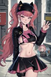 ai_generated anime breasts cat_hat female female_focus female_only neeko_hears palworld pink_eyes pink_hair zoe_rayne