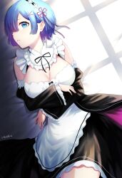 1girls big_breasts breasts re:zero_kara_hajimeru_isekai_seikatsu rem_(re:zero) rororo solo