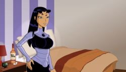 2d accurate_art_style alien blackfire cartoon_hook-ups dc dc_comics komand'r motel smooth_skin tagme tan-skinned_female tan_skin teen_titans winky_dink_media