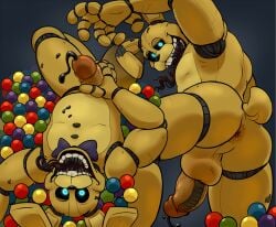 1boy alienbug animatronic anthro anus ass backsack ball_pit blue_eyes boner butt cum erection fangs fazbear_frights five_nights_at_freddy's five_nights_at_freddy's:_fazbear_frights fnaf hi_res humanoid into_the_pit inviting jerkingoff lagomorph long_tongue looking_at_viewer looking_back male male_focus male_only masturbation monster penis pit_spring_bonnie_(fnafitp) presenting presenting_hindquarters rabbit robot scottgames sharp_teeth solo solo_focus solo_male spring_bonnie spring_bonnie_(fnaf) tongue_out yellow_body