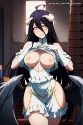 1demon ai_generated albedo_(overlord) big_breasts breasts demon_eyes demon_horns demon_wings dinixdream horns long_hair looking_at_viewer naked naked_female nipples no_bra no_panties nude nude_female overlord_(maruyama) patreon patreon_username stable_diffusion succubus succubus_horns succubus_wings white_gloves wings yellow_eyes