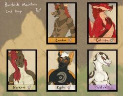 absurd_res anthro canid canine canis dragon entropy_(billeur) fellowwolf feral group hi_res hybrid landon_(fellowwolf) lineup male mammal mythological_creature mythological_scalie mythology narkhas reptile scalie snake velux wolf ♂ ⚥