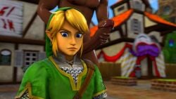 2boys 3d 3d_animation animated big_penis blonde_hair blue_eyes dark-skinned_male dark_skin gay huge_cock hyrule_warriors imminent_oral imminent_rape interracial light-skinned_male link link_(hyrule_warriors) masturbating masturbation no_sound penis_awe penis_slap penis_slapping_face pointy_ears slowlearner suprised tagme the_legend_of_zelda twink unseen_male_face video yaoi yellow_hair