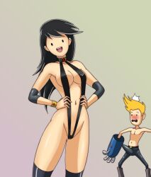 alternate_costume beth_tezuka bravest_warriors breasts deadmoon female light_skin mob_face open_mouth sling_bikini tagme