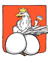 ass country eagle emblem female poland ukraine ukrainian_flag