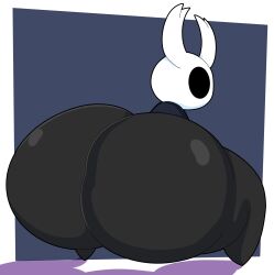 ambiguous_gender ass ass_bigger_than_body ass_bigger_than_head ass_focus big_ass bubble_butt cyandrive98 emotionless empty_eyes girly hi_res hollow_knight horns huge_ass hyper hyper_ass insect looking_back presenting protagonist_(hollow_knight) shortstack simple_background solo squatting tagme team_cherry thick_thighs